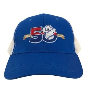 Idegy's Texas Rangers 50th Anniversary Adjustable Blue & White Baseball Cap